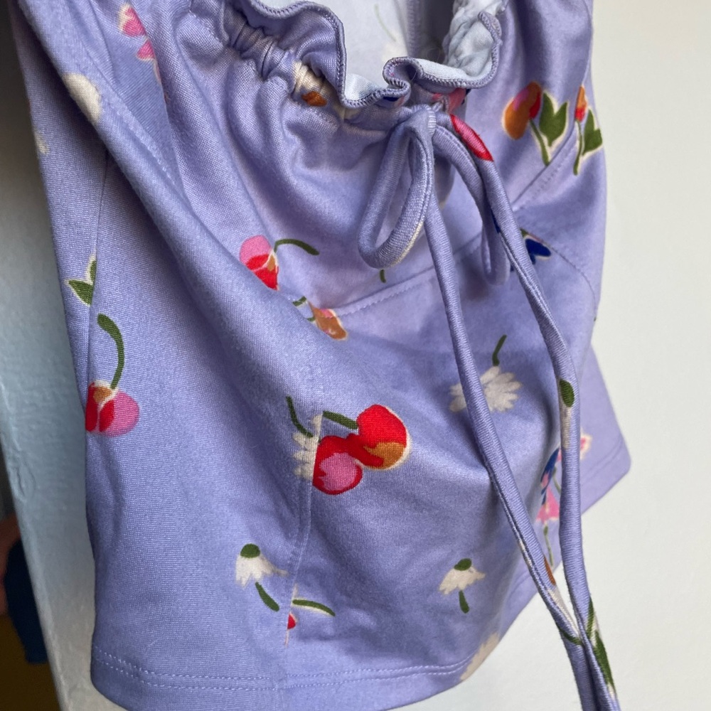 Urban Outfitters Lilac Floral & Fruity Ruffled Tank Top - Picture 11 of 11
